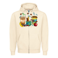 Sandshell School Boy Coffee Cup Bbs Zipper Hoodie - BundleAndBundleShop