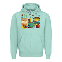 Seafoam School Boy Coffee Cup Bbs Zipper Hoodie - BundleAndBundleShop