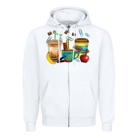 White School Boy Coffee Cup Bbs Zipper Hoodie - BundleAndBundleShop