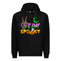 Black Stay spooky Premium Hoodie - NancyCooperArtShop