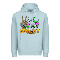Blue Mist Stay spooky Premium Hoodie - NancyCooperArtShop