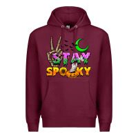 Burgundy Stay spooky Premium Hoodie - NancyCooperArtShop