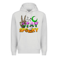 Dove Grey Stay spooky Premium Hoodie - NancyCooperArtShop