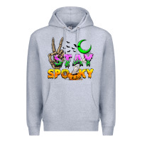 Heather Grey Stay spooky Premium Hoodie - NancyCooperArtShop