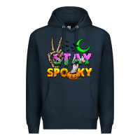 Navy Stay spooky Premium Hoodie - NancyCooperArtShop
