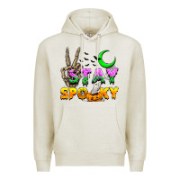 Oatmeal Heather Stay spooky Premium Hoodie - NancyCooperArtShop