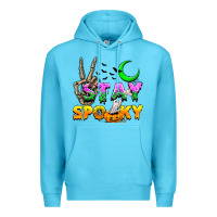 Ocean Blue Stay spooky Premium Hoodie - NancyCooperArtShop