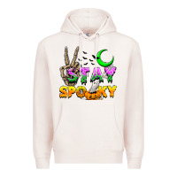 Pale Pink Stay spooky Premium Hoodie - NancyCooperArtShop