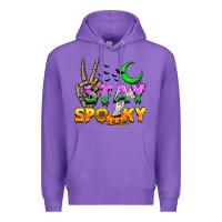 Purple Stay spooky Premium Hoodie - NancyCooperArtShop