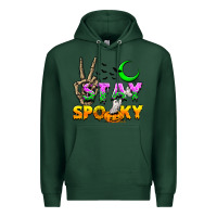 Sports Green Stay spooky Premium Hoodie - NancyCooperArtShop