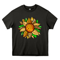 Asphalt pineapple sunflower Heavy Core Tee - Zillion Design Studio