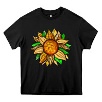 Black pineapple sunflower Heavy Core Tee - Zillion Design Studio
