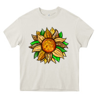 Cream pineapple sunflower Heavy Core Tee - Zillion Design Studio