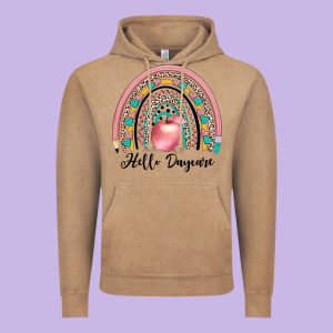 Hello Daycare Vintage Hoodie Designed By Jahusdesignshop