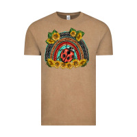 Vintage Coffee ladybuy  rainbow Vintage Tee - BarkalooDesign