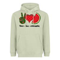 Matcha Peace Love Watermelon Heavyweight Hoodie - Bettercallsaul