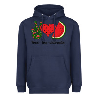 Navy Peace Love Watermelon Heavyweight Hoodie - Bettercallsaul