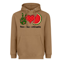 Toasted Coconut Peace Love Watermelon Heavyweight Hoodie - Bettercallsaul