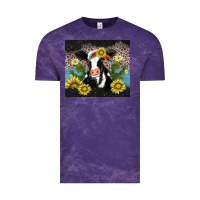 Cloud Purple cow cactus and sunflower Vintage Tee - AdoDesignShop