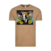 Vintage Coffee cow cactus and sunflower Vintage Tee - AdoDesignShop