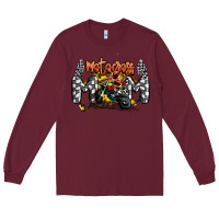 Burgundy motocross mom Long Sleeve Tee - MaliasSmallBusiness
