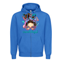 True Royal Messy Bun Cosmetologist Bbs Zipper Hoodie - BundleAndBundleShop