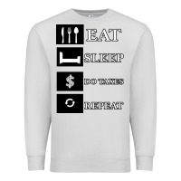 Dove Grey Tax Day Eat Sleep Do Taxes Repeat Gift Premium Sweatshirt - Bettercallsaul