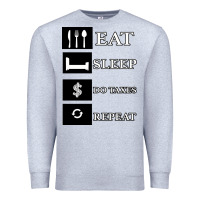 Heather Grey Tax Day Eat Sleep Do Taxes Repeat Gift Premium Sweatshirt - Bettercallsaul