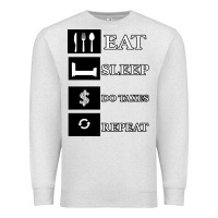 Oatmeal Heather Tax Day Eat Sleep Do Taxes Repeat Gift Premium Sweatshirt - Bettercallsaul