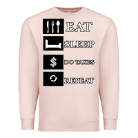 Pale Pink Tax Day Eat Sleep Do Taxes Repeat Gift Premium Sweatshirt - Bettercallsaul