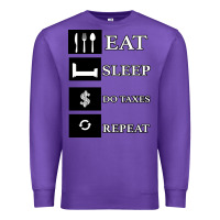 Purple Tax Day Eat Sleep Do Taxes Repeat Gift Premium Sweatshirt - Bettercallsaul