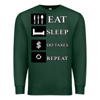Sports Green Tax Day Eat Sleep Do Taxes Repeat Gift Premium Sweatshirt - Bettercallsaul
