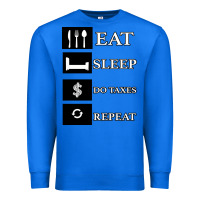 True Royal Tax Day Eat Sleep Do Taxes Repeat Gift Premium Sweatshirt - Bettercallsaul