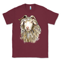 Burgundy Angora Goat Face Classic Tee - LillyAllenDesigns