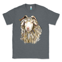 Charcoal Heather Angora Goat Face Classic Tee - LillyAllenDesigns