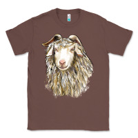 Chestnut Angora Goat Face Classic Tee - LillyAllenDesigns