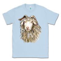 Dusty Blue Angora Goat Face Classic Tee - LillyAllenDesigns
