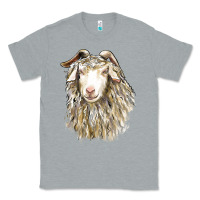 Heather Grey Angora Goat Face Classic Tee - LillyAllenDesigns
