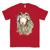 Red Angora Goat Face Classic Tee - LillyAllenDesigns