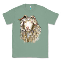 Sage Angora Goat Face Classic Tee - LillyAllenDesigns