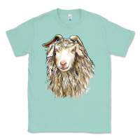 Seafoam Angora Goat Face Classic Tee - LillyAllenDesigns