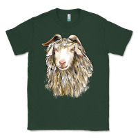 Sports Green Angora Goat Face Classic Tee - LillyAllenDesigns