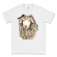 White Angora Goat Face Classic Tee - LillyAllenDesigns