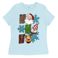 Baby Blue ho ho ho christmas Ladies Tee - RanaPortraitStore