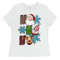 White ho ho ho christmas Ladies Tee - RanaPortraitStore