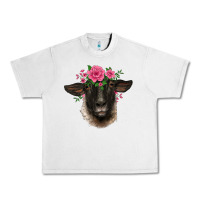 Lunar Rock suffolk ewe sheep with floral headdress Urban Heavy Tee - BarkalooDesign