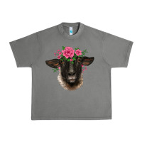 Tornado suffolk ewe sheep with floral headdress Urban Heavy Tee - BarkalooDesign