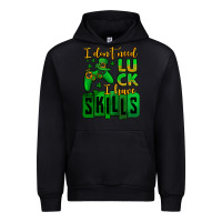 Black St. Patrick's I don't need luck i have skills Urban Hoodie - OliviaCreatesArt