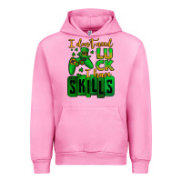 Fuchsia Pink St. Patrick's I don't need luck i have skills Urban Hoodie - OliviaCreatesArt