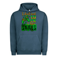 Pigment Midnight Navy St. Patrick's I don't need luck i have skills Urban Hoodie - OliviaCreatesArt